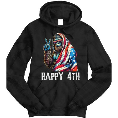 Bigfoot 4th Of July Happy 4th Patriotic Usa Teens Tank Top Tie Dye Hoodie