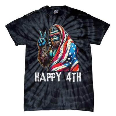 Bigfoot 4th Of July Happy 4th Patriotic Usa Teens Tank Top Tie-Dye T-Shirt