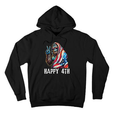 Bigfoot 4th Of July Happy 4th Patriotic Usa Teens Tank Top Tall Hoodie