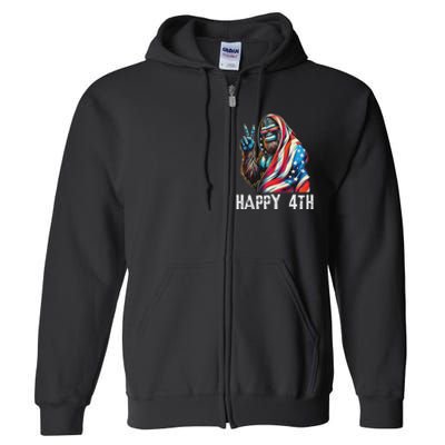 Bigfoot 4th Of July Happy 4th Patriotic Usa Teens Tank Top Full Zip Hoodie