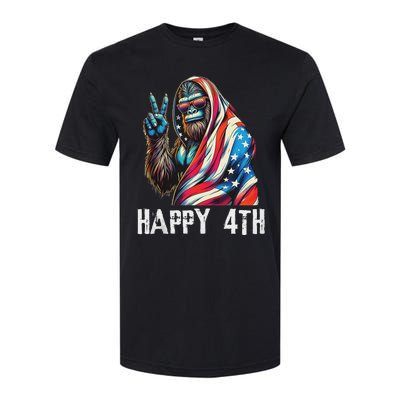 Bigfoot 4th Of July Happy 4th Patriotic Usa Teens Tank Top Softstyle CVC T-Shirt