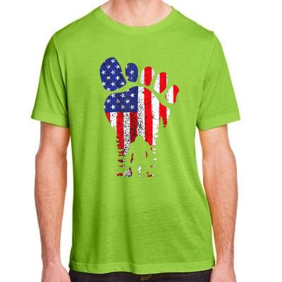 Bigfoot 4th Of July Sasquatch American Flag Patriotic Adult ChromaSoft Performance T-Shirt