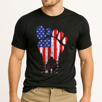 Bigfoot 4th Of July Sasquatch American Flag Patriotic Cooling Performance Crew T-Shirt