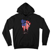 Bigfoot 4th Of July Sasquatch American Flag Patriotic Hoodie