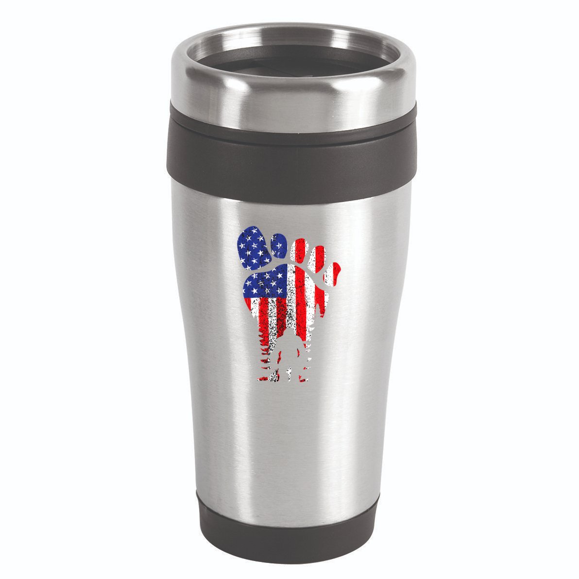 Bigfoot 4th Of July Sasquatch American Flag Patriotic 16oz Travel Tumbler
