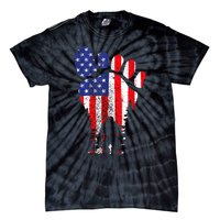 Bigfoot 4th Of July Sasquatch American Flag Patriotic Tie-Dye T-Shirt