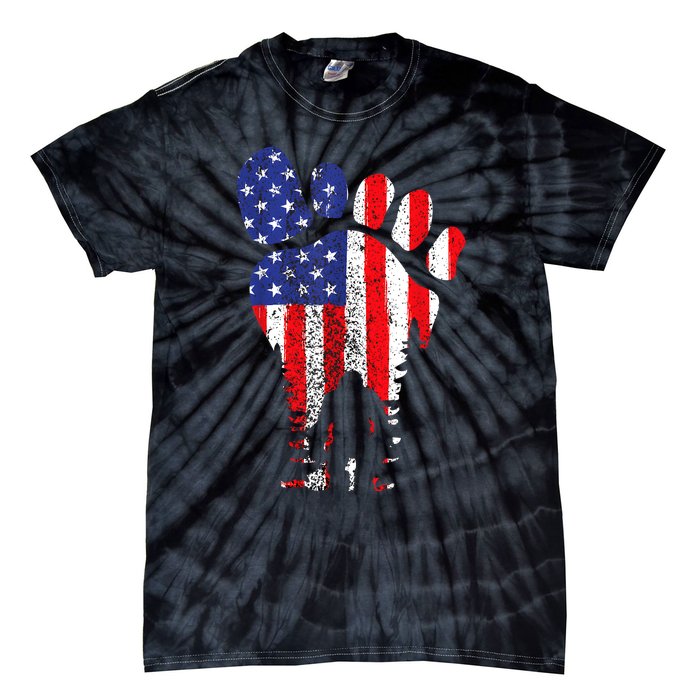 Bigfoot 4th Of July Sasquatch American Flag Patriotic Tie-Dye T-Shirt