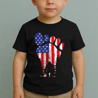 Bigfoot 4th Of July Sasquatch American Flag Patriotic Toddler T-Shirt