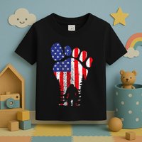 Bigfoot 4th Of July Sasquatch American Flag Patriotic Toddler T-Shirt