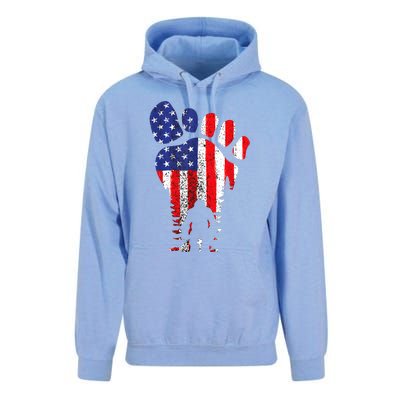 Bigfoot 4th Of July Sasquatch American Flag Patriotic Unisex Surf Hoodie