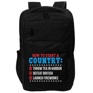 Boston 4th of July Funny Tea Party Patriotic Patriot Gift Impact Tech Backpack