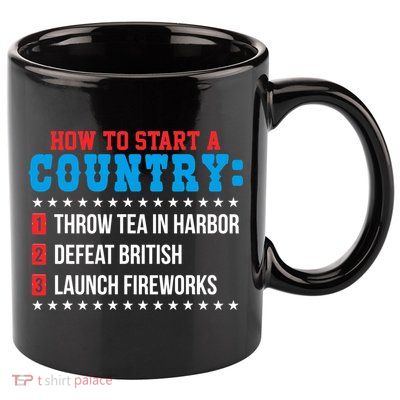 Boston 4th of July Funny Tea Party Patriotic Patriot Gift 11oz C Handle Ceramic Mug