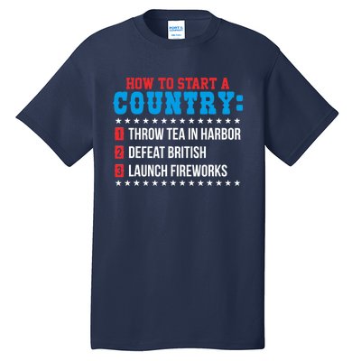 Boston 4th of July Funny Tea Party Patriotic Patriot Gift Tall T-Shirt