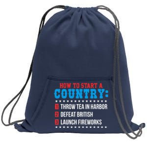 Boston 4th of July Funny Tea Party Patriotic Patriot Gift Sweatshirt Cinch Pack Bag