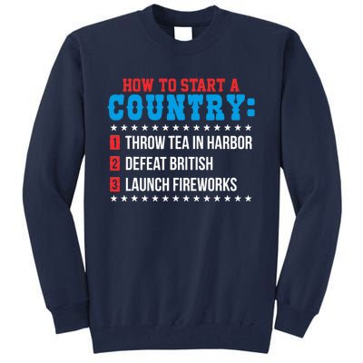 Boston 4th of July Funny Tea Party Patriotic Patriot Gift Tall Sweatshirt