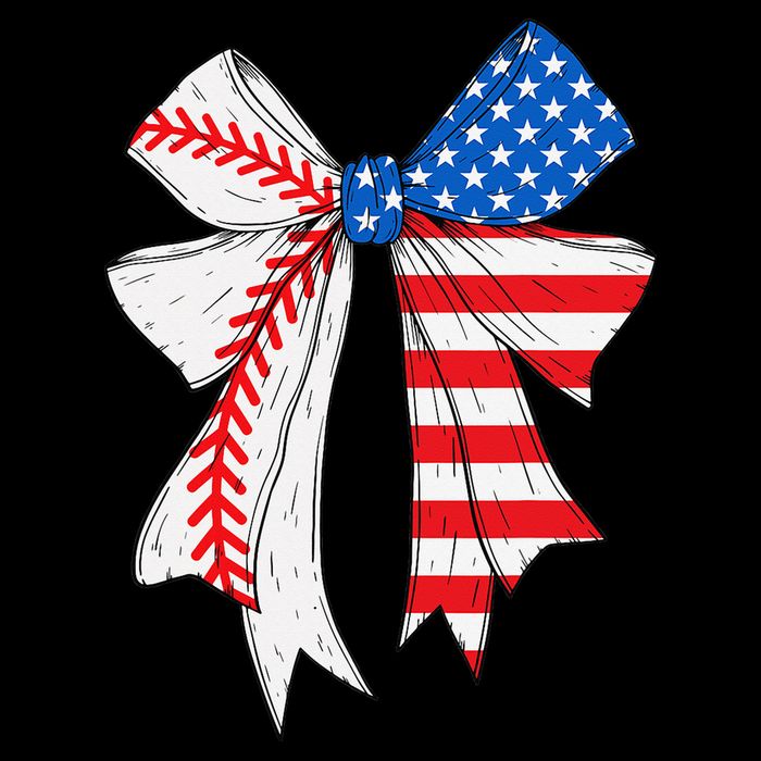 Baseball 4th Of July Coquette Bow Women Baseball Mom Impact Tech Backpack