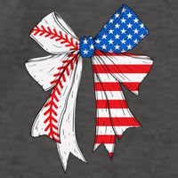 Baseball 4th Of July Coquette Bow Women Baseball Mom Vector Backpack