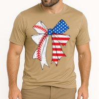 Baseball 4th Of July Coquette Bow Women Baseball Mom Cooling Performance Crew T-Shirt