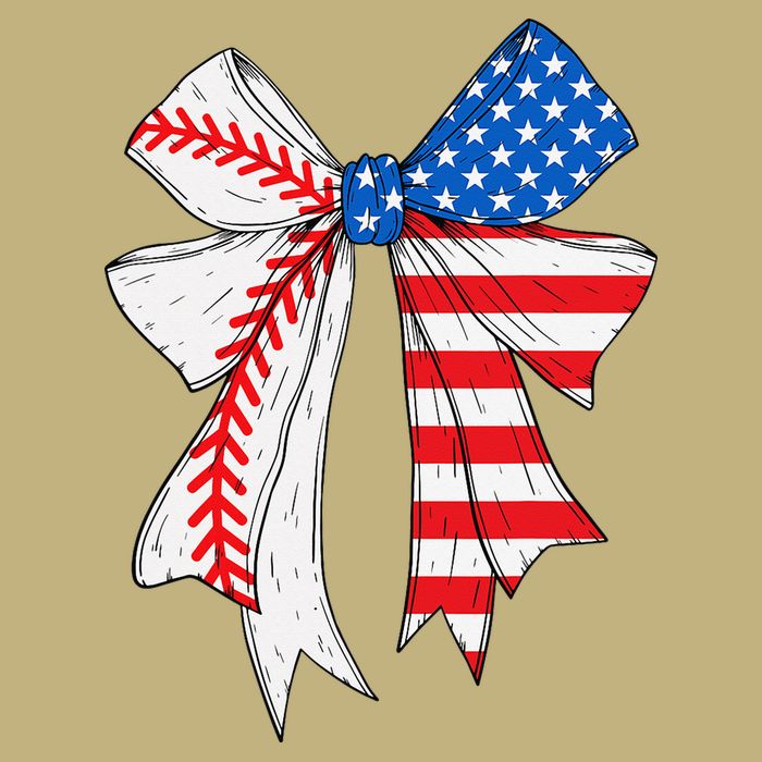 Baseball 4th Of July Coquette Bow Women Baseball Mom Button