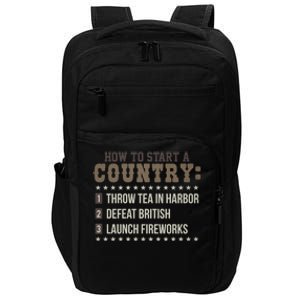 Boston 4th Of July Funny Tea Party Patriotic Patriot Gift Cool Gift Impact Tech Backpack