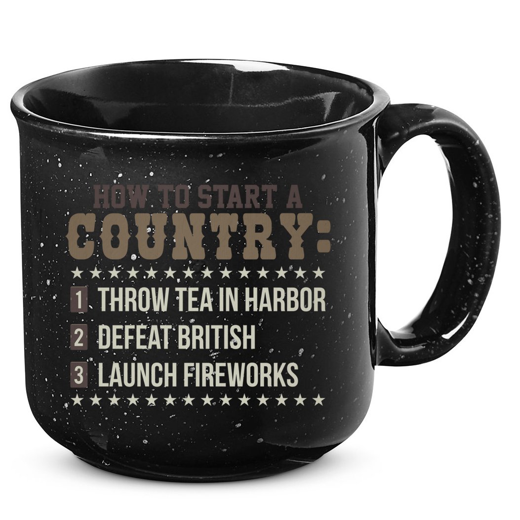 Boston 4th Of July Funny Tea Party Patriotic Patriot Gift Cool Gift 15oz Campfire Ceramic Mug