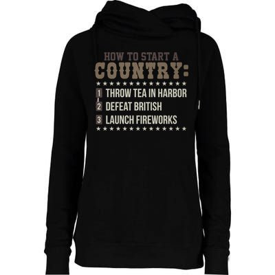 Boston 4th Of July Funny Tea Party Patriotic Patriot Gift Cool Gift Womens Funnel Neck Pullover Hood