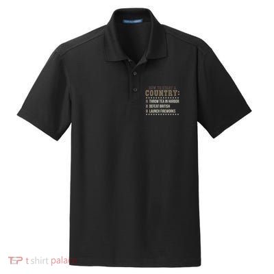 Boston 4th Of July Funny Tea Party Patriotic Patriot Gift Cool Gift Dry Zone Grid Polo