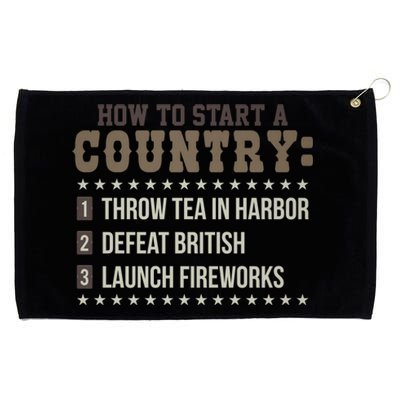 Boston 4th Of July Funny Tea Party Patriotic Patriot Gift Cool Gift Grommeted Golf Towel