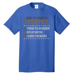 Boston 4th Of July Funny Tea Party Patriotic Patriot Gift Cool Gift Tall T-Shirt