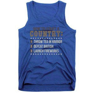 Boston 4th Of July Funny Tea Party Patriotic Patriot Gift Cool Gift Tank Top