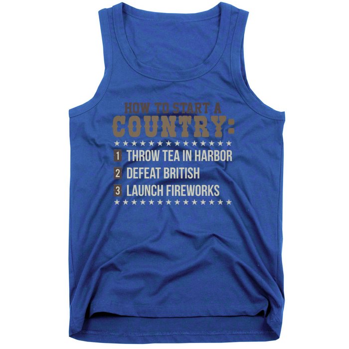 Boston 4th Of July Funny Tea Party Patriotic Patriot Gift Cool Gift Tank Top