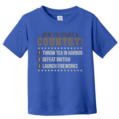 Boston 4th Of July Funny Tea Party Patriotic Patriot Gift Cool Gift Toddler T-Shirt
