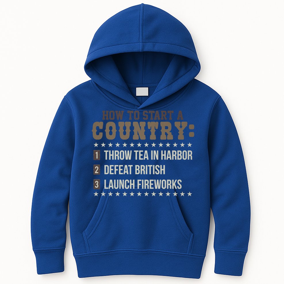 Boston 4th Of July Funny Tea Party Patriotic Patriot Gift Cool Gift Kids Hoodie