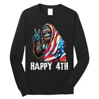 Bigfoot 4th Of July Happy 4th Patriotic Usa Teens Long Sleeve Shirt