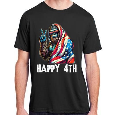 Bigfoot 4th Of July Happy 4th Patriotic Usa Teens Adult ChromaSoft Performance T-Shirt