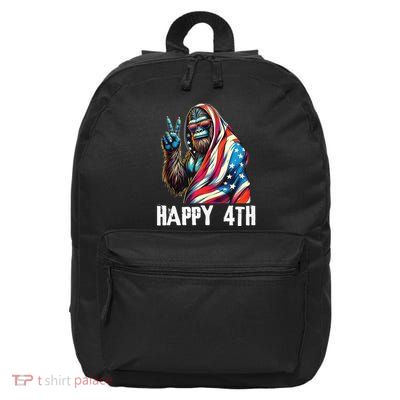 Bigfoot 4th Of July Happy 4th Patriotic Usa Teens 16 in Basic Backpack