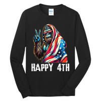 Bigfoot 4th Of July Happy 4th Patriotic Usa Teens Tall Long Sleeve T-Shirt