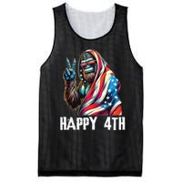 Bigfoot 4th Of July Happy 4th Patriotic Usa Teens Mesh Reversible Basketball Jersey Tank