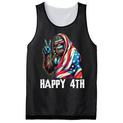 Bigfoot 4th Of July Happy 4th Patriotic Usa Teens Mesh Reversible Basketball Jersey Tank