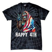 Bigfoot 4th Of July Happy 4th Patriotic Usa Teens Tie-Dye T-Shirt