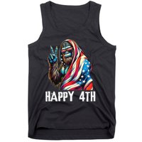 Bigfoot 4th Of July Happy 4th Patriotic Usa Teens Tank Top