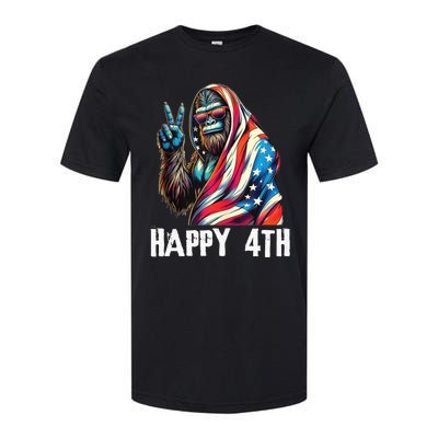 Bigfoot 4th Of July Happy 4th Patriotic Usa Teens Softstyle CVC T-Shirt