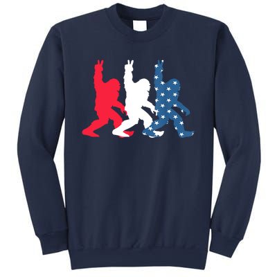 Bigfoot 4th Of July Sasquatch American Flag Patriotic USA Sweatshirt