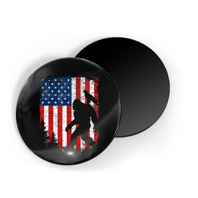 Bigfoot 4th of July Bald Eagle American USA Flag Patriotic Magnet