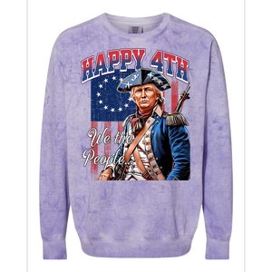 Biden 4th Of July Great Again Patriotic Trump Colorblast Crewneck Sweatshirt