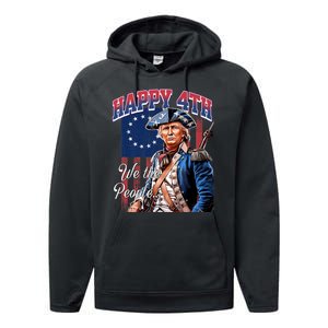 Biden 4th Of July Great Again Patriotic Trump Performance Fleece Hoodie