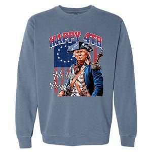 Biden 4th Of July Great Again Patriotic Trump Garment-Dyed Sweatshirt