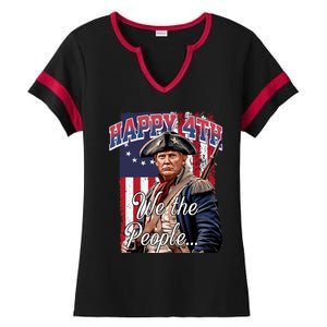 Biden 4th Of July Great Again Patriotic Trump Ladies Halftime Notch Neck Tee