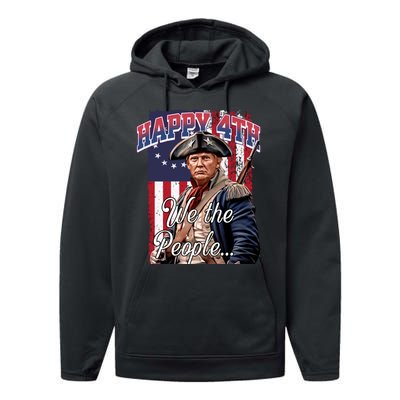 Biden 4th Of July Great Again Patriotic Trump Performance Fleece Hoodie