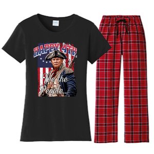 Biden 4th Of July Great Again Patriotic Trump Women's Flannel Pajama Set